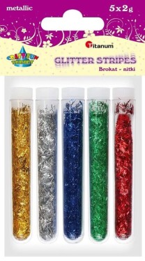 Sypké glitry paličky Titanum sada 5 x 2g