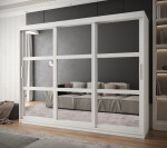Šatní skříň Abi Miror Barva korpusu: Černá, Rozměry: 150 cm, Dveře: Černá