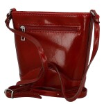 Luxusní dámská kožená crossbody kabelka Sylva, červená
