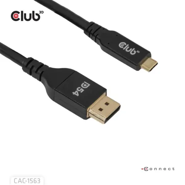 Club3D Kabel USB-C na DisplayPort 2.1 / DP54 Bi-Directional / 8K120Hz / 4K480Hz / 2m (CAC-1563)