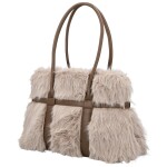 Módní dámská plyšová kabelka do ruky Pelaya, béžová