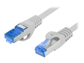 Lanberg CAT6a S/FTP 2m šedá / Patch kabel / LSZH / CCA / 500 MHz (PCF6A-10CC-0200-S)