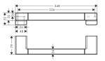 HANSGROHE - AddStoris Madlo, délka 35 cm, chrom 41744000