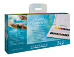 Sennelier, 131681, La Petite Aquarelle, studentské akvarelové barvy, 24 1/2 pánviček