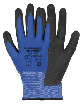 Rukavice Cofra Oilproof Barva: Černá;Modrá, Velikost rukavic: 10 G002_D100_Z10