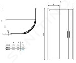 IDEAL STANDARD - Connect 2 Sprchový kout 800x800 mm, černá/čiré sklo K9250V3