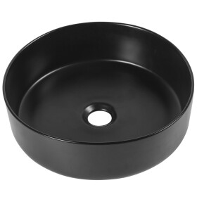 Laveo - Desna - keramické umyvadlo na desku 36x36, černá mat VUD_B236
