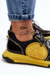 Dámské kožené sportovní boty Maciejka 06295-01 černá a žlutá 39