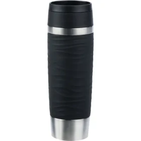 Emsa Travel Mug Waves Grande 0.5l černá / Termohrnek / nerezová ocel (N2022500)