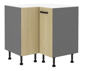 Spodní rohová skříňka Scandi 90x90 DN 1F BB Barva korpusu: Antracit, Barva dvířek: Jodelka Scandi