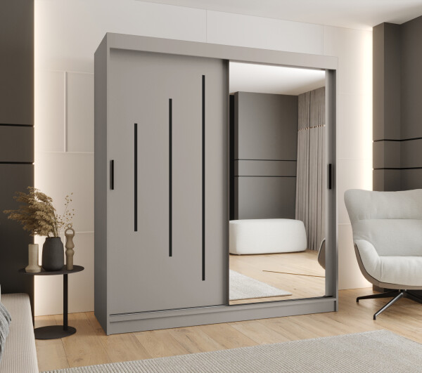 Šatní skříň Abi Rubino Y2 Rozměry: 180 cm, Barva korpusu + barva dveří: Kašmír