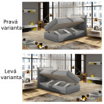 Boxspring Aster 90 látka: Monolith 37/Monolith 84, Varianta: Levá