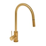 Dřezová baterie SAT Aurum s vytahovací sprškou, 2 proudy broušená zlatá SATBAUR286BG SATBAUR286BG