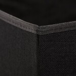 Taburet s úložným prostorem, látka černá