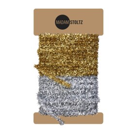 MADAM STOLTZ Třpytivé stuhy Gold / Silver – set 2 ks, zlatá barva, plast