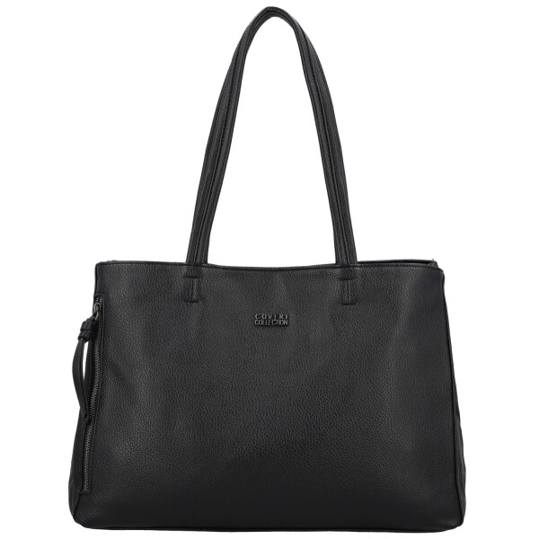 Módní dámská koženková kabelka na rameno Coveri Temari, černá