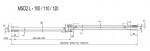 RAVAK - Matrix Sprchové dveře dvoudílné MSD2-120 L, 118-122 cm, lesklý hliník/čiré sklo 0WLG0C00Z1