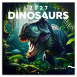 Kalendář 2027 poznámkový: Dinosauři, 30 x 30 cm