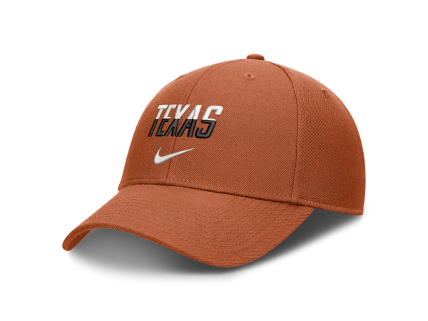 Nike Pánská kšiltovka Texas Longhorns NCAA 2026 On-Field Gameday Rise Adjustable
