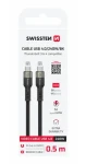 SWISSTEN USB 4.0 datový/video kabel 240W 0.5m černá / 8K@60Hz / 2x USB-C (4.0) (72501203)