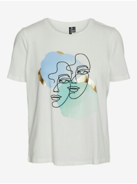Krémové dámské tričko Vero Moda Facey dámské