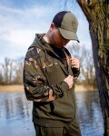 FOX Mikina LW Khaki/Camo Split Zip Hoody 3XL (CFX302)