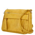 Trendy dámská koženková crossbody kabelka Lenka, žlutá