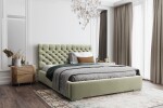FRONTI Postel MODEL 03 200x200 světlezelená - MAGIC VELVET 2243