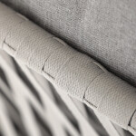 Zahradní židle, kov, polyratan, šedá, AZC-S1430 GREY