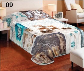 DumDekorace Bílé přehozy na postele v zimním stylu Šířka: 155 cm | Délka: 220 cm Šířka: 155 cm | Délka: 220 cm