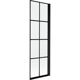 MEXEN - MIST vanová zástěna 60x150 cm 6mm 1-s, černá, dekor, pravá 8A9-060-001-70-77-P