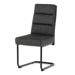 Židle jídelní, taštičkové pružiny v sedáku, madlo na opěráku, tmavě šedá látka, černý kov