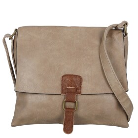 Trendy dámská koženková crossbody kabelka Mitta, béžová