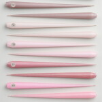 Ester & erik Svíčka Slim 32 cm – 52 Soft Rose, růžová barva, vosk