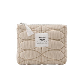 Meraki Kosmetická taštička Mentha Off White Safari Small, béžová barva, textil