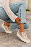 Nízké dámské tenisky s leopardím potiskem Lee Cooper LCW-25-02-3330L béžové 40