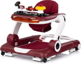 CHIPOLINO Chodítko interaktivní Little Explorer 4v1 Red / do 12 kg / od 6 měsíců (PRLE02504RE)