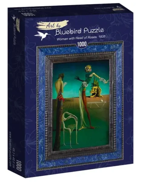 BLUEBIRD Puzzle Žena s hlavou z růží