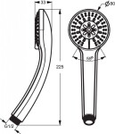 IDEAL STANDARD - Idealrain Sprchová hlavice, 3 proudy, chrom B9401AA