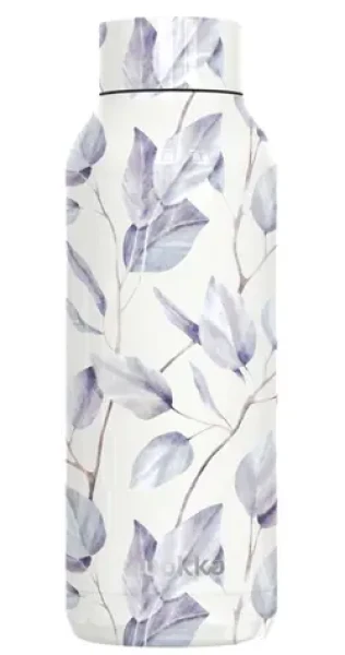 Quokka Solid Grey Bouquet / Nerezová termoláhev / 510 ml / dvouplášťová (8412497121724)