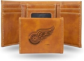 Rico Kožená peněženka Detroit Red Wings NHL Laser Engraved Trifold