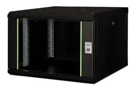 Digitus Unique černá / Nástěnný rack / 7U / 420x600x600 mm / skleněné dveře / IP20 (DN-19 07U-6/6-SW)