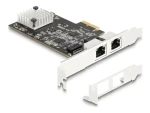 DeLock PCI Express karta 2x RJ45 LAN 5Gbit/s / Síťová karta / PCIe x2 / NBASE-T / Wake on LAN (81261)