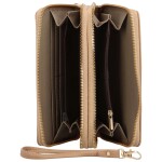 Velká pouzdrová dámská koženková peněženka Glorii, khaki