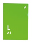 Obal L A4 čirý, 110 mikronů, pomerančový povrch, HERLITZ, 100ks - zelený