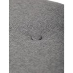 Botník / taburet, police, masiv bambus, přírodní odstín, šedá látka