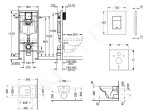 GROHE - Rapid SL Set předstěnové instalace, klozetu a sedátka D-Code, Rimless, SoftClose, tlačítka Skate Cosmo, chrom 38528SET-KK