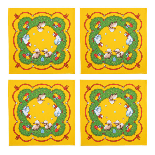 Sada 4 ubrousků VELIKONOČNÍ HUSIČKY 42 x 42 cm