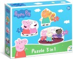 Puzzle Prasátko Peppa: Kamarádi 3v1 (2,3,4 dílků)