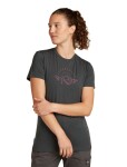 Dámské merino tričko s krátkým rukávem ICEBREAKER Wmns 150 Tech Lite SS Tee Sunrise Sumit, Obsidian velikost: S